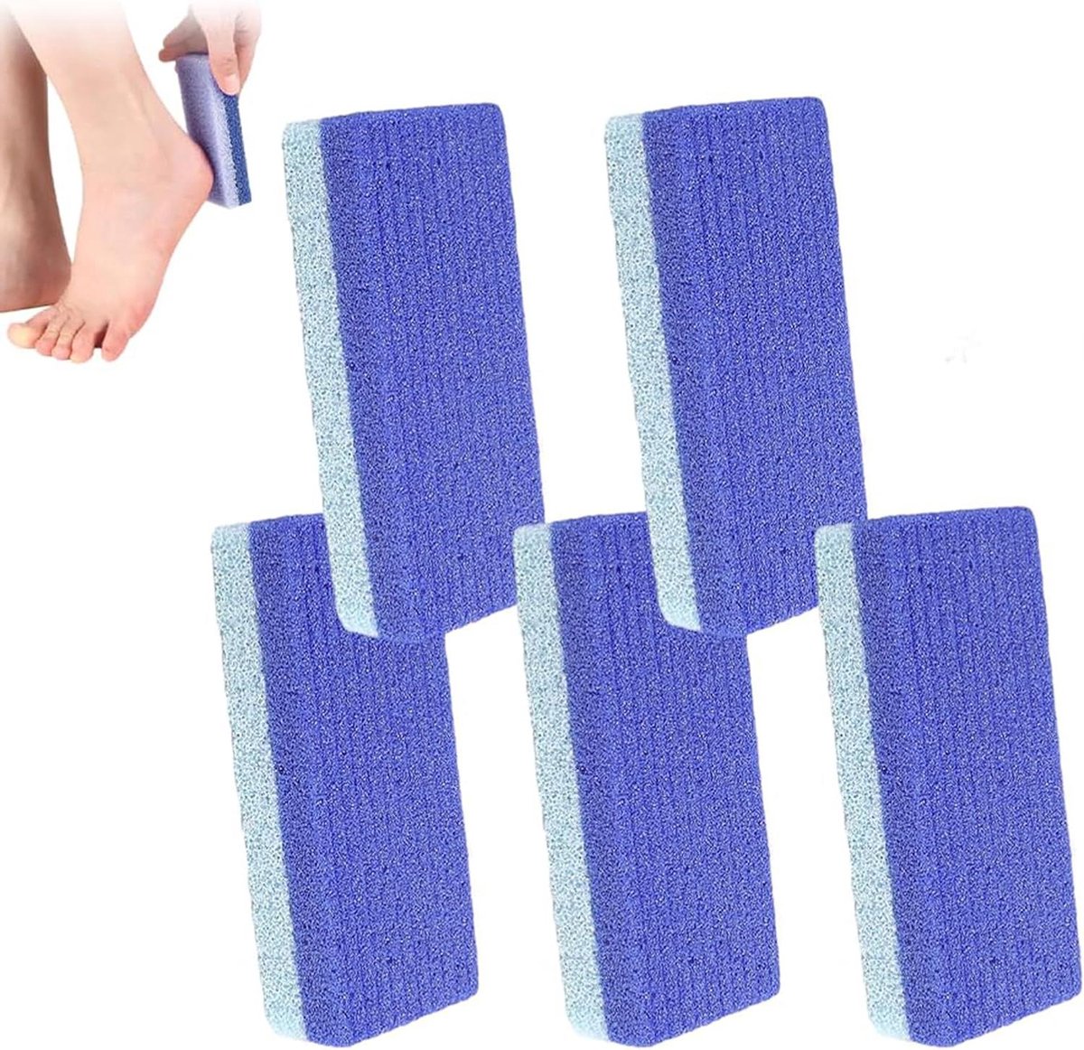Pumice Stone Set - Voetvijl Callus Remover - Voeten Verzorgen - Natuurlijk Puimsteen Materiaal - 5 Stuks - Grijs