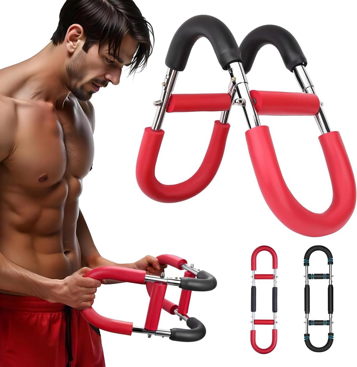 Twister Arm Trainer - Power Twister Bar - Bovenlichaam Trainen - Verstelbare Weerstand - 40-100 lbs - Zwart
