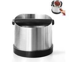 RVS Espresso Knock Box voor Koffiedik - Afneembare Container voor Koffiegronden in Keuken, Café of Kantoor