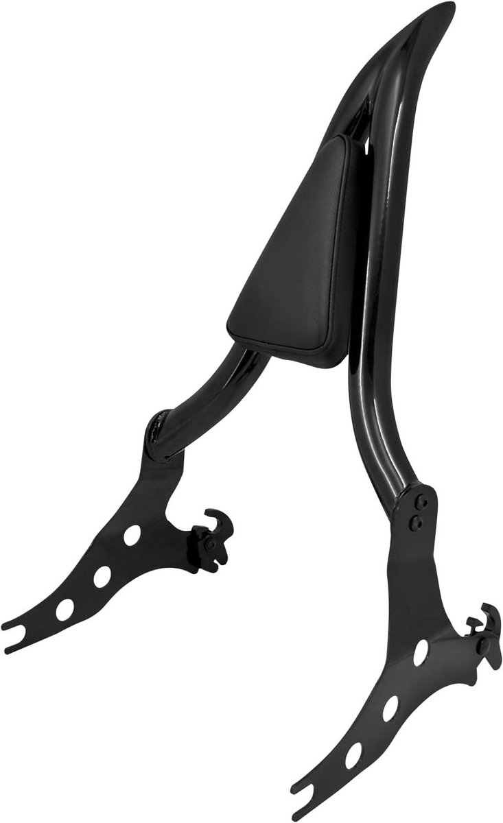 Motorfiets Sissy Bar - Passagiers Rugleuning - Comfortabel Rijden - Afneembaar Ontwerp - 51 x 33 x 15 cm - Zwart