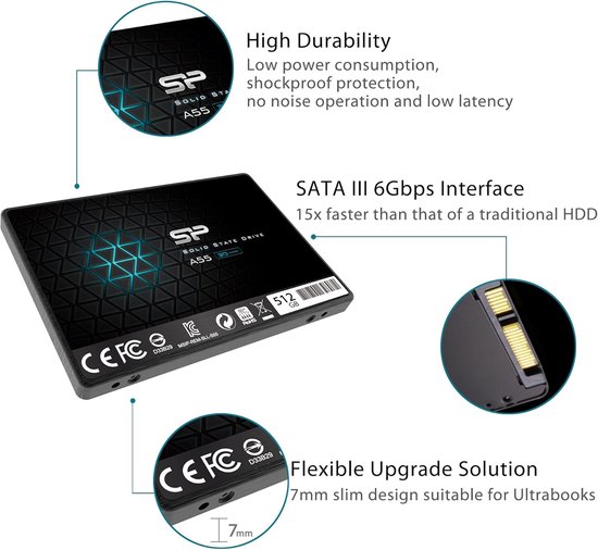 Interne Solid State Drive - Snelle Opslag - Systeem Verbeteren - 3D NAND Technologie - 512 GB - Zwart — afbeelding 4