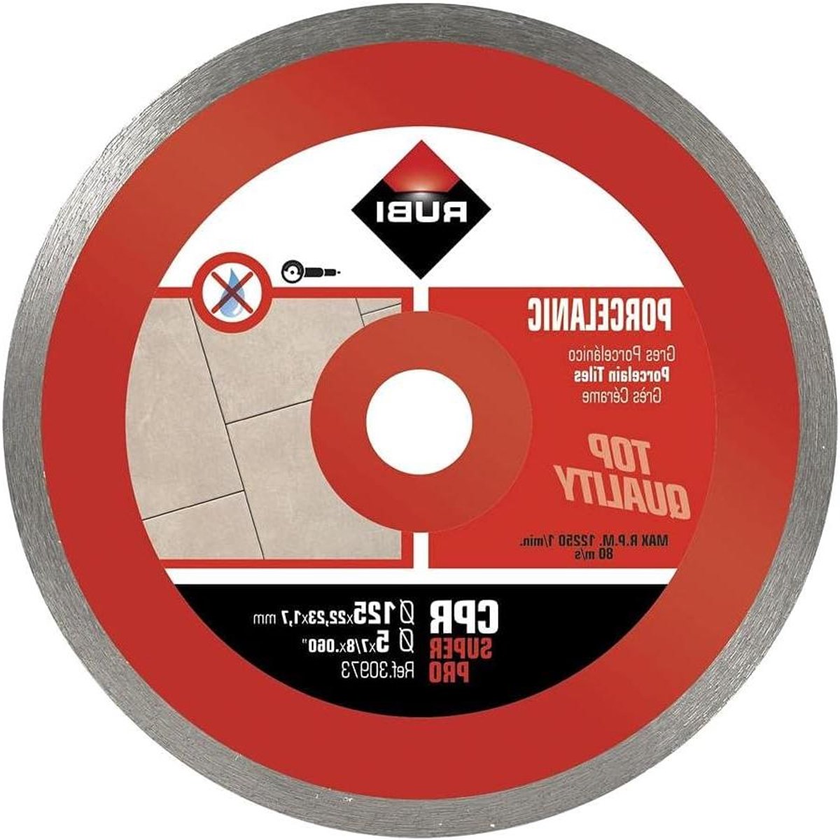 Diamant Disc - Steen Zaagblad - Precisie Snijden - Hoge Slijtvastheid - 125 mm - Grijs