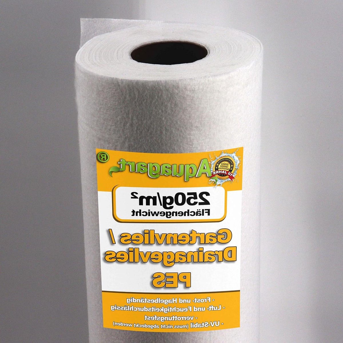 Geotextielvlies Tuinvlies - Onkruidvlies Vijvervlies - Onkruid Weren - Waterdoorlatend Robuust - 80m² 1.6m Breed - Wit