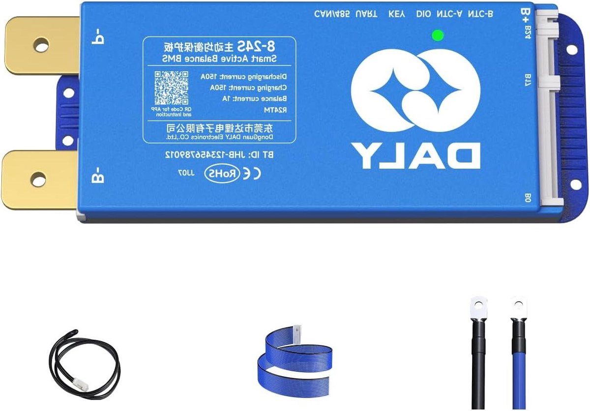 Batterij Management Systeem - Accu Beschermer - Energie Opslag - Actieve Balans Functie - 150 Ampère - Zilver