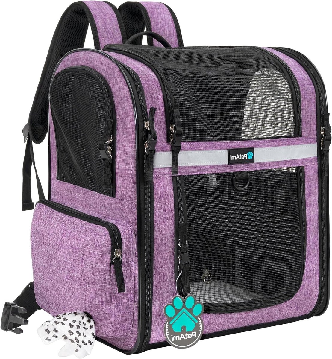 Huisdier Rugzak - Draagbare Reistas - Comfortabel Reizen - Goede Ventilatie - Tot 8 kg - Blauw