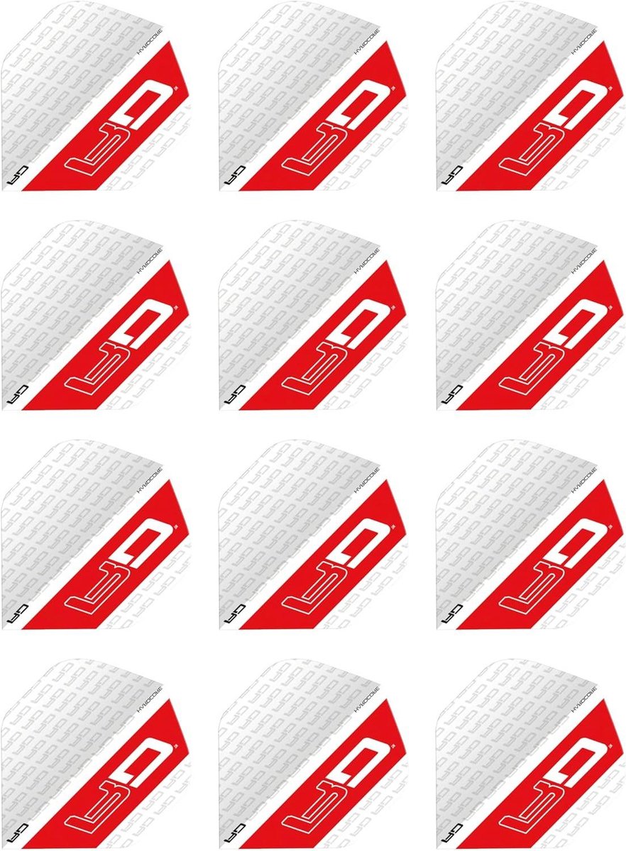 Dart Vluchten - Vliegers - Precisie Darts - Extra Dik - 12 Stuks - Wit Rood