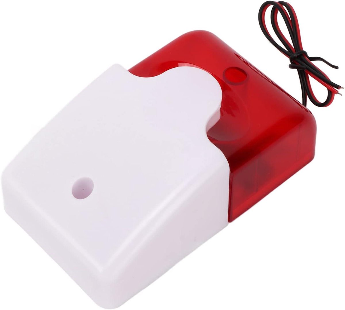 Geluidsalarm - Licht Sirene - Beveiliging Waarschuwing - Slagvast ABS Materiaal - 130g - Wit