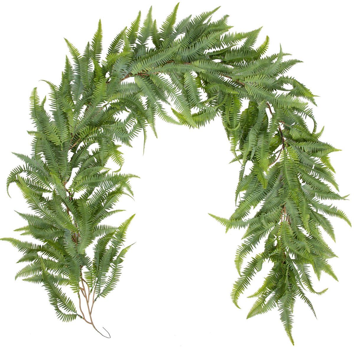 Kunstmatige varenblad slinger 5 meter nep Boston varen wijnstokken slingers realistische gebladerte slingers faux hangende planten groen slinger voor bruiloft huis boerderij open haard