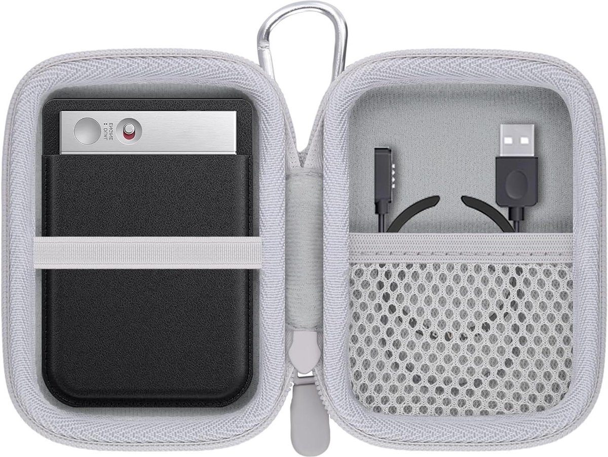 Opberghoes recorder - Harde draagtas - Veilig opbergen - Schokbestendig EVA materiaal - 129 x 99 x 4 cm - Wit