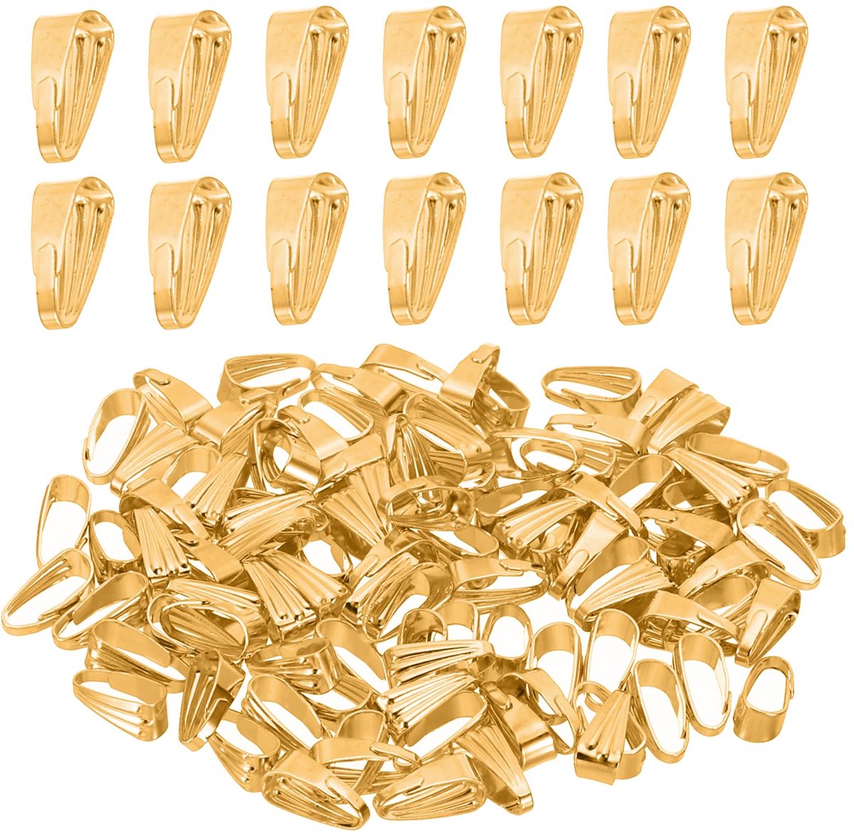 8.5x3.5mm Snap Bail Hook Pinch, 100 stuks legering hanger charme gesp connectoren borgtocht voor ketting sieraden maken armband bengelen doe-het-zelf ambachten, licht goud
