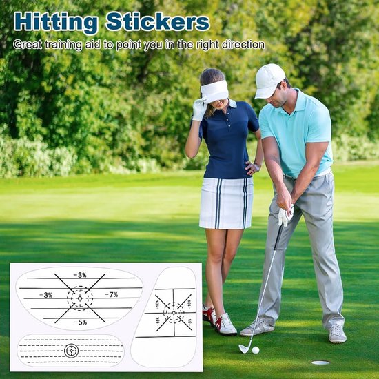 Golf Impact Tape Set - Club Stickers - Swing Analyse - Directe Feedback - 40 stuks - Blauw van GOLF — afbeelding 5