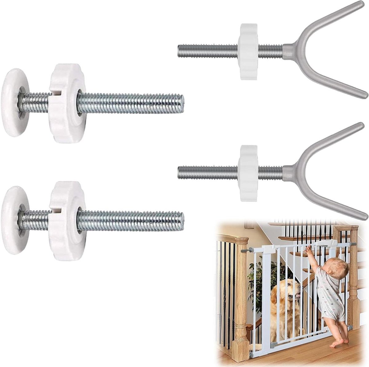 Y-Adapter Schroeven - Druk Schroeven - Traphek Beveiligen - Y-Vorm Ontwerp - M10 - Grijs
