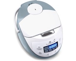 Rijstkoker met Fuzzy Logic AI - Mini Multicooker 0,63L - Keramische Binnenpan, Timer & Warmhoudfunctie