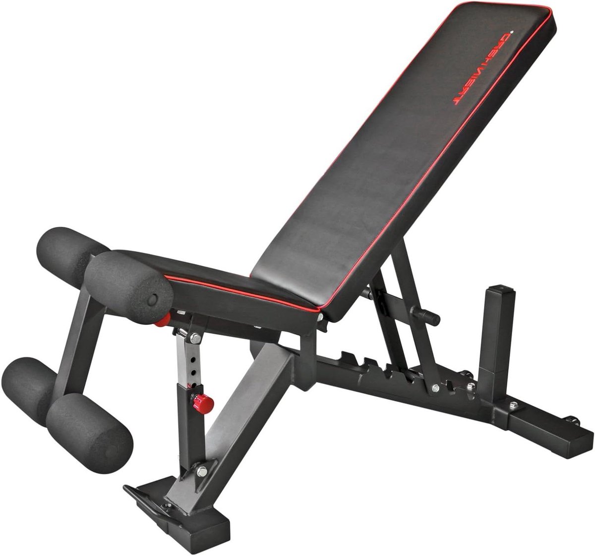 Verstelbare Trainingsbank - Fitness Bank - Kracht Training - 450 kg Belastbaar - 7.5 cm Dik Kussen - Rood