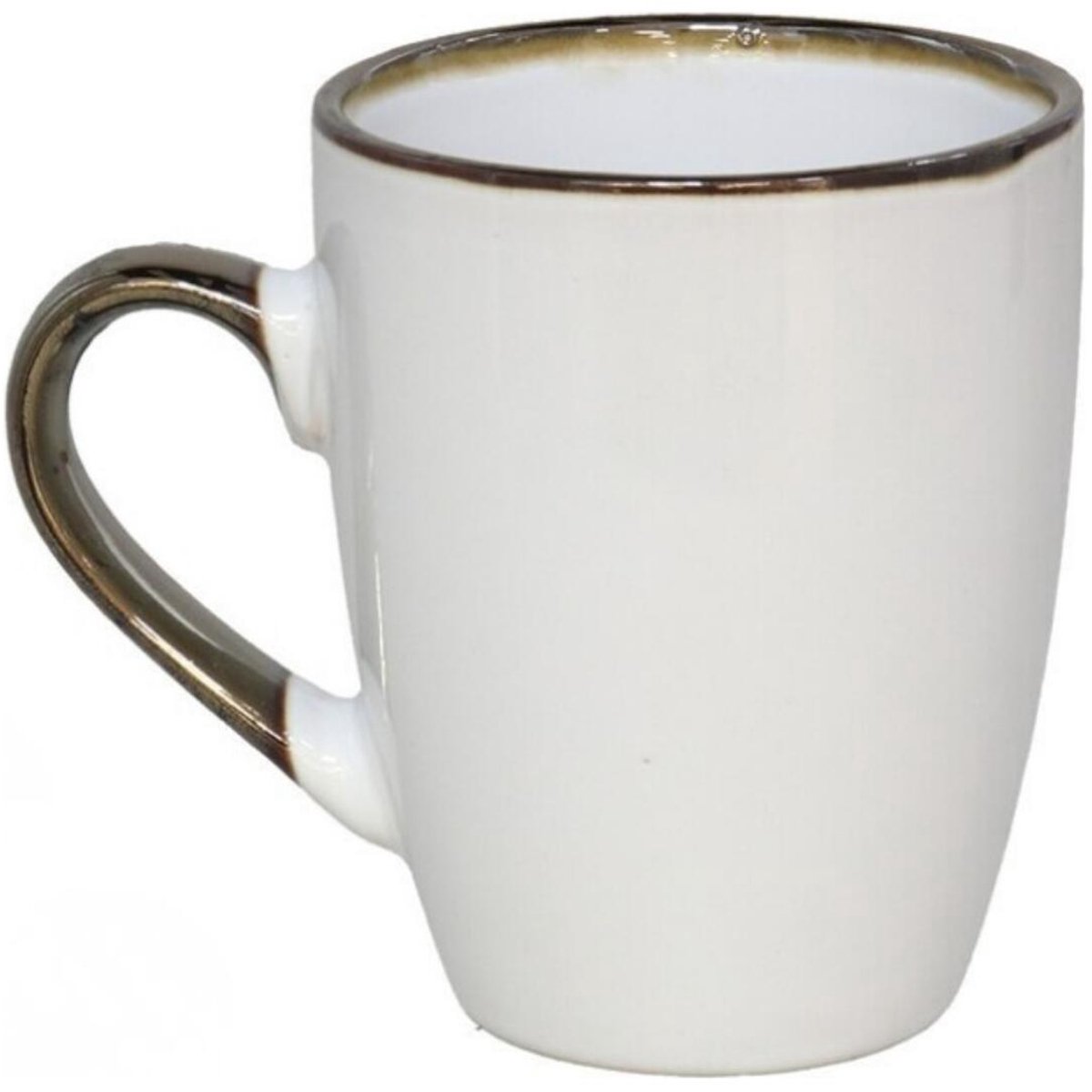 Gerimport Koffie / thee mok Nevada - 1x stuks - creme wit - 380 ml - mokken - keramiek