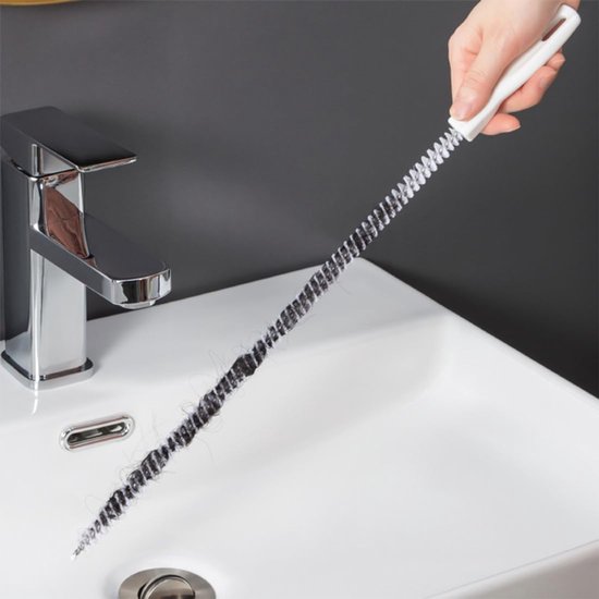 5-delige afvoerreinigingsborstelset met 2 afvoerborstels (45 cm) en 3 verschillende hydraulische borstels, kleine flexibele staaf voor afvoerreiniging, herbruikbaar — afbeelding 5