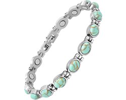 Magneetarmband Energetix, dames magnetische armbanden voor artritis, sluiting, roestvrij staal, magneet, dames, gezondheid, magneetarmband, 3500 gauss, 21 cm, Roestvrij staal