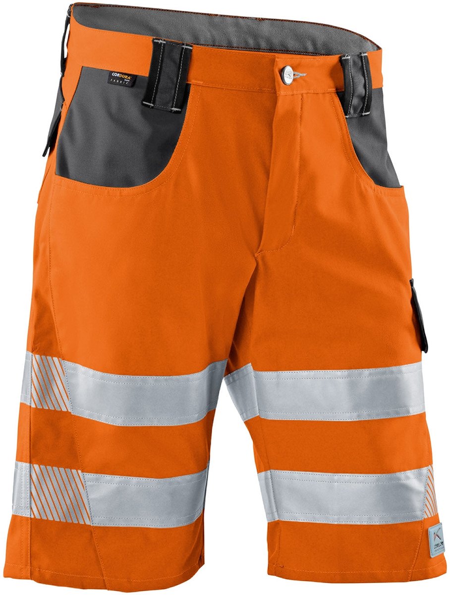 KÜBLER PSA REFLECTIQ 23078340 Hi Vis Reflecterend Korte Werkbroek HEREN Werkshort Oranje Antraciet - Waterafstotend