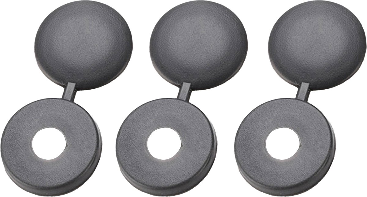 Ibley Basic - Afdekkapjes voor M6 schroeven - Donkergrijs - 50 stuks - Kunststof
