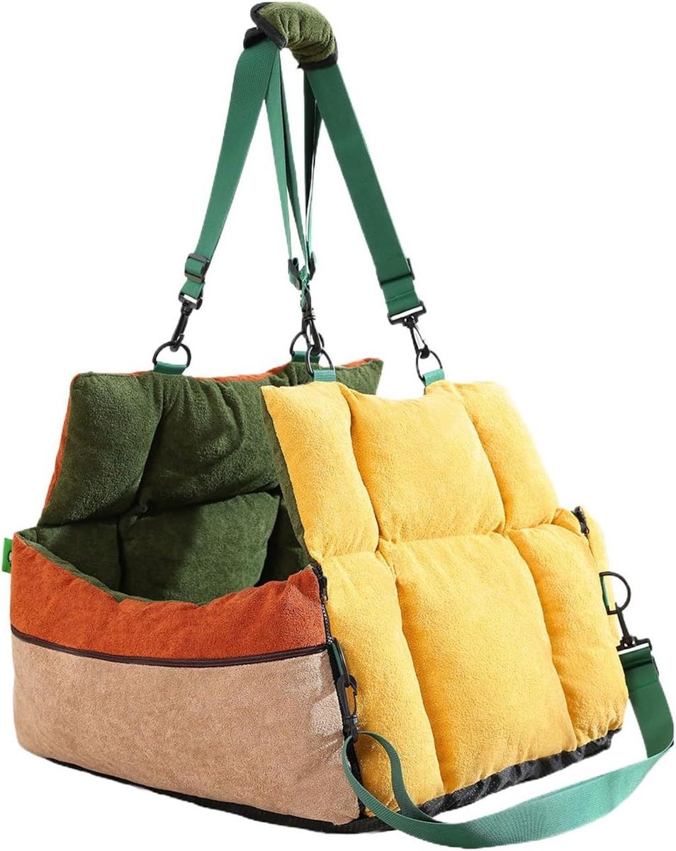 Autostoel Huisdieren - Reismand Kat - Veilig Reizen - Met Opbergvakken - 50 x 44 x 41 cm - Grijs