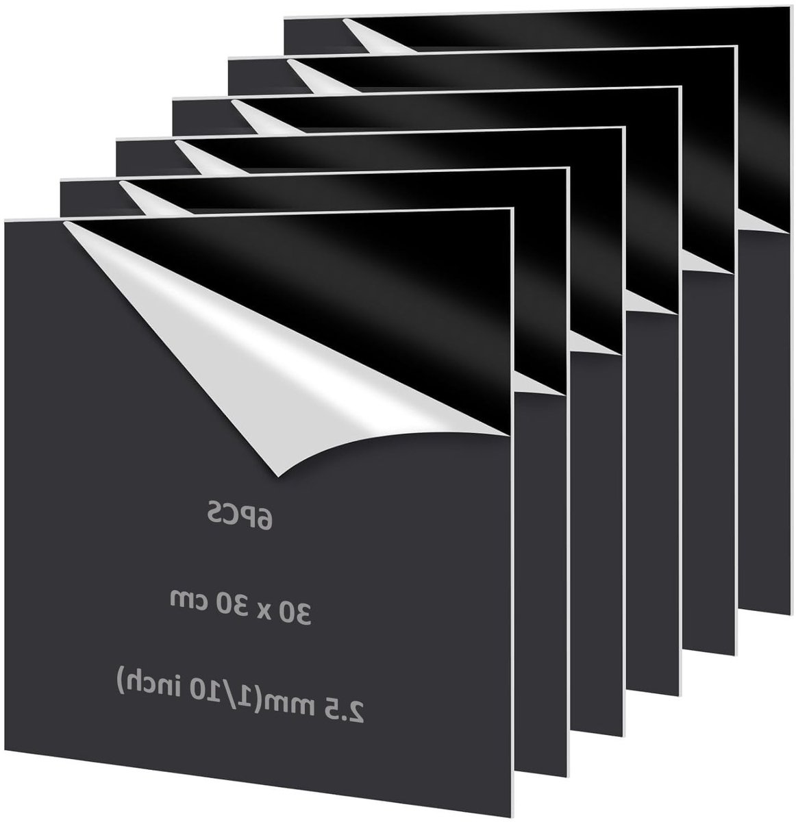 Set van 6 Zwarte Acrylaatplaten 30 x 30 cm, 2.5 mm Dikte, Ideaal voor DIY Projecten, Schilderen en Displays