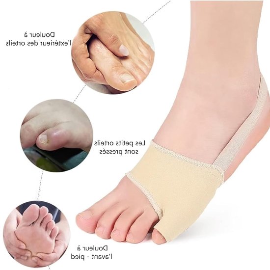 Beschermende teenbescherming voor kleine vingers, comfortabele en ademende Hallux Valgus separator van SEBS Lycra, voorkomt wrijving in schoenen en biedt ondersteuning — afbeelding 3
