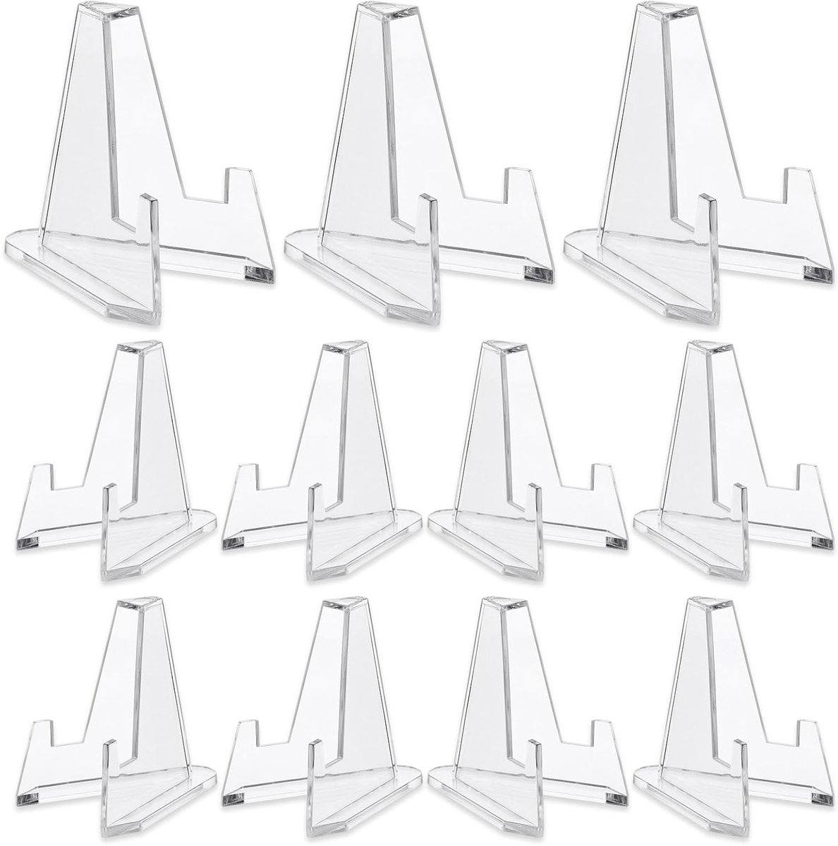24 Mini Acryl Standen voor Display, Transparante Non-Slip Easels voor Handelskaarten, Munten en Medailles