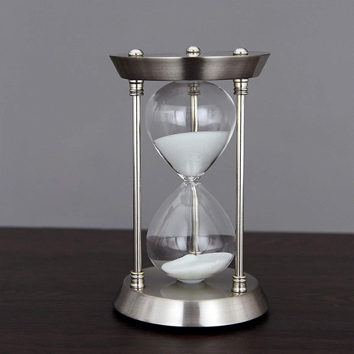 Metalen Zandloper - Zandloper Klok - Koken en Spelen - Handgemaakt Koper Design - 32 cm Hoog - Brons
