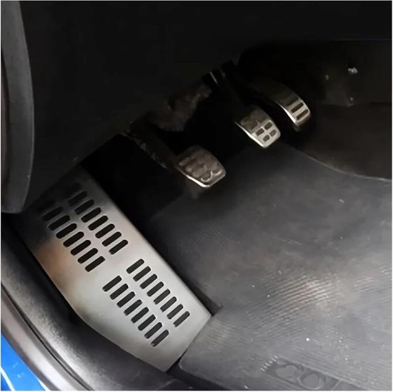 Auto Pedaalhoezen - Pedaal Pads - Verbeterde Grip - Antislip Ontwerp - 3 Delig - Zilver — afbeelding 2