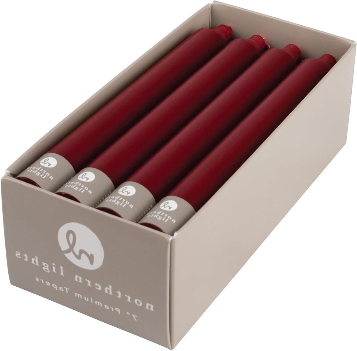 Kaarsen Tapers - Spitskaarsen Conisch - Sfeerverlichting Huis - 30% Meer Was - 7 Inch - Rood