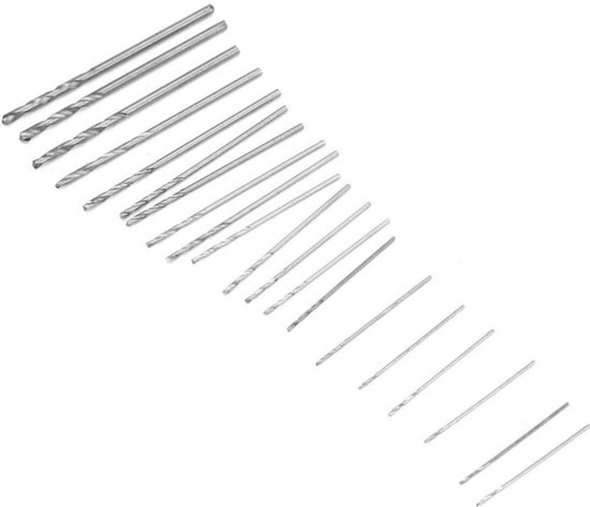 Mini-Boorset met 20 Stuks van 0,3 mm tot 1,6 mm met Koffer
