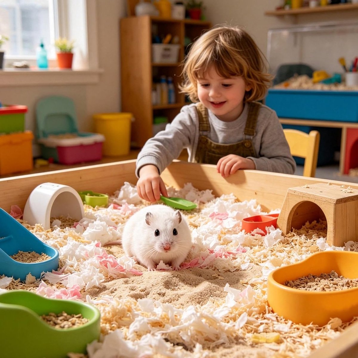 Knaagdier Bodembedekking - Nestmateriaal Hamster - Knaagdier Verblijf - Snel Vochtcontrole - 450 g - Roze