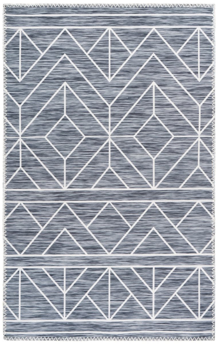 Padiro vloerkleed 160 x 230 cm - antraciet - modern effen design - geschikt voor vloerverwarming - van polyester