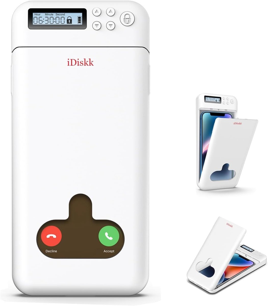 Telefoonkluis - Doorzichtig - 16,6 x 9 x 1,58 cm - ABS Materiaal - Timer Vergrendelbox voor Zelfbeheersing