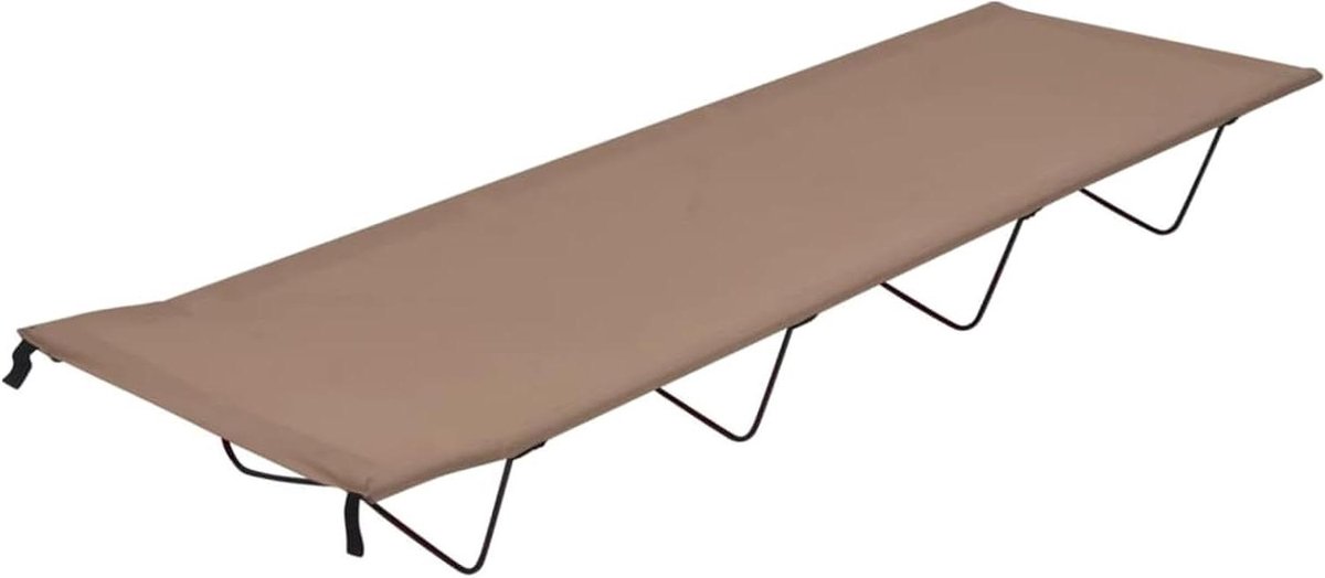 Campingbed - Logeerbed Veld - Outdoor Slapen - Robuuste Stalen Frame - 180x60 cm - Taupe