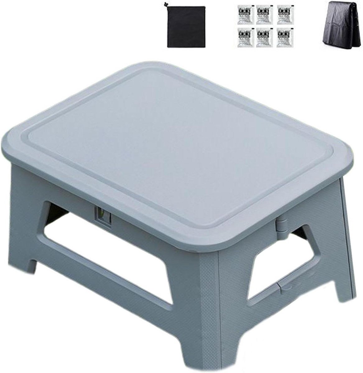 Opvouwbaar Campingtoilet - Draagbaar Toilet Kruk - Outdoor Noodgevallen - Geruisloos Inklapbaar - 315 cm - Grijs