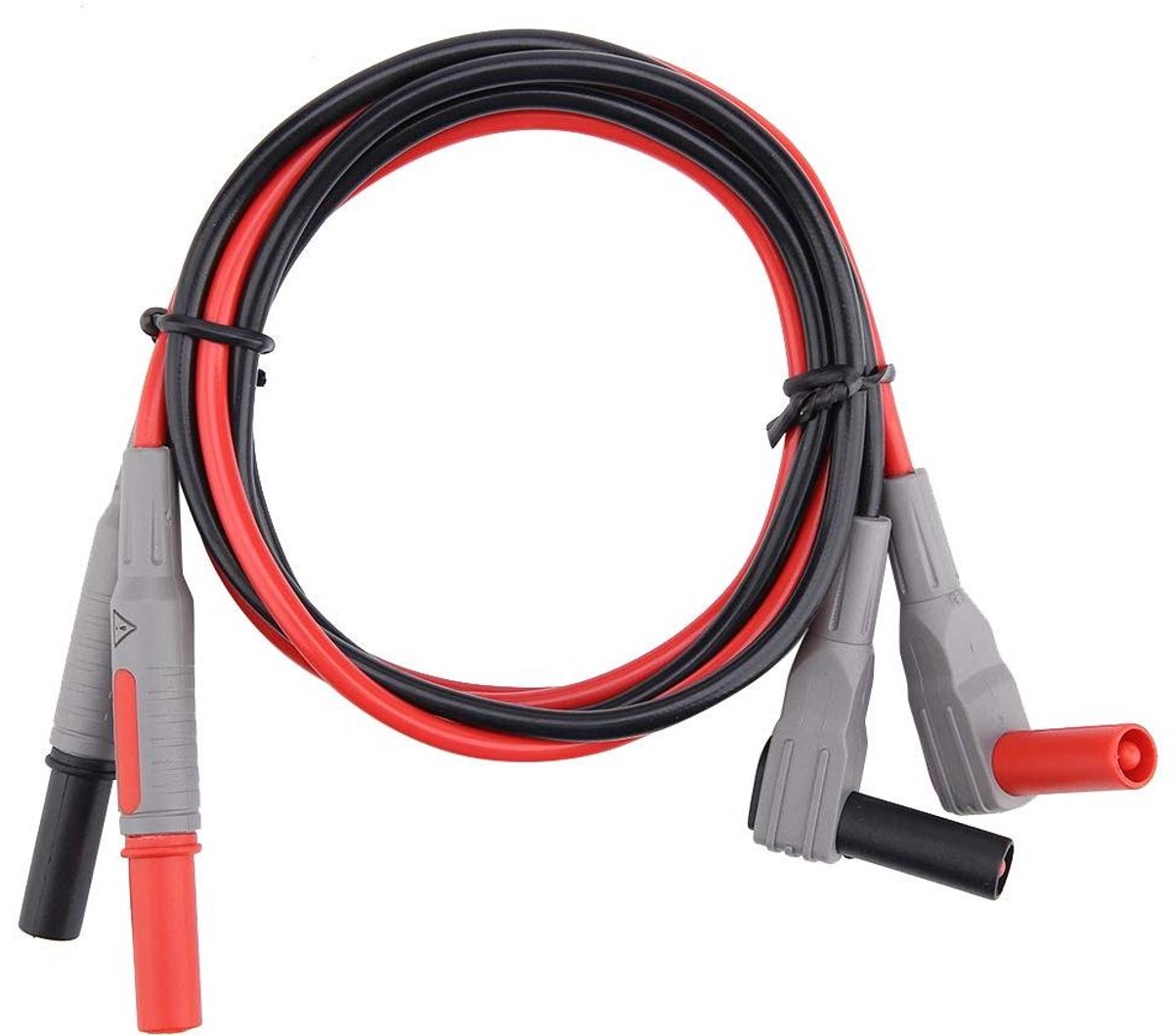 Digitale Multimeter Meetsnoeren - Testkabels Set - Nauwkeurige Metingen - Veelzijdige Connectoren - 1 Meter Kabel - Zwart