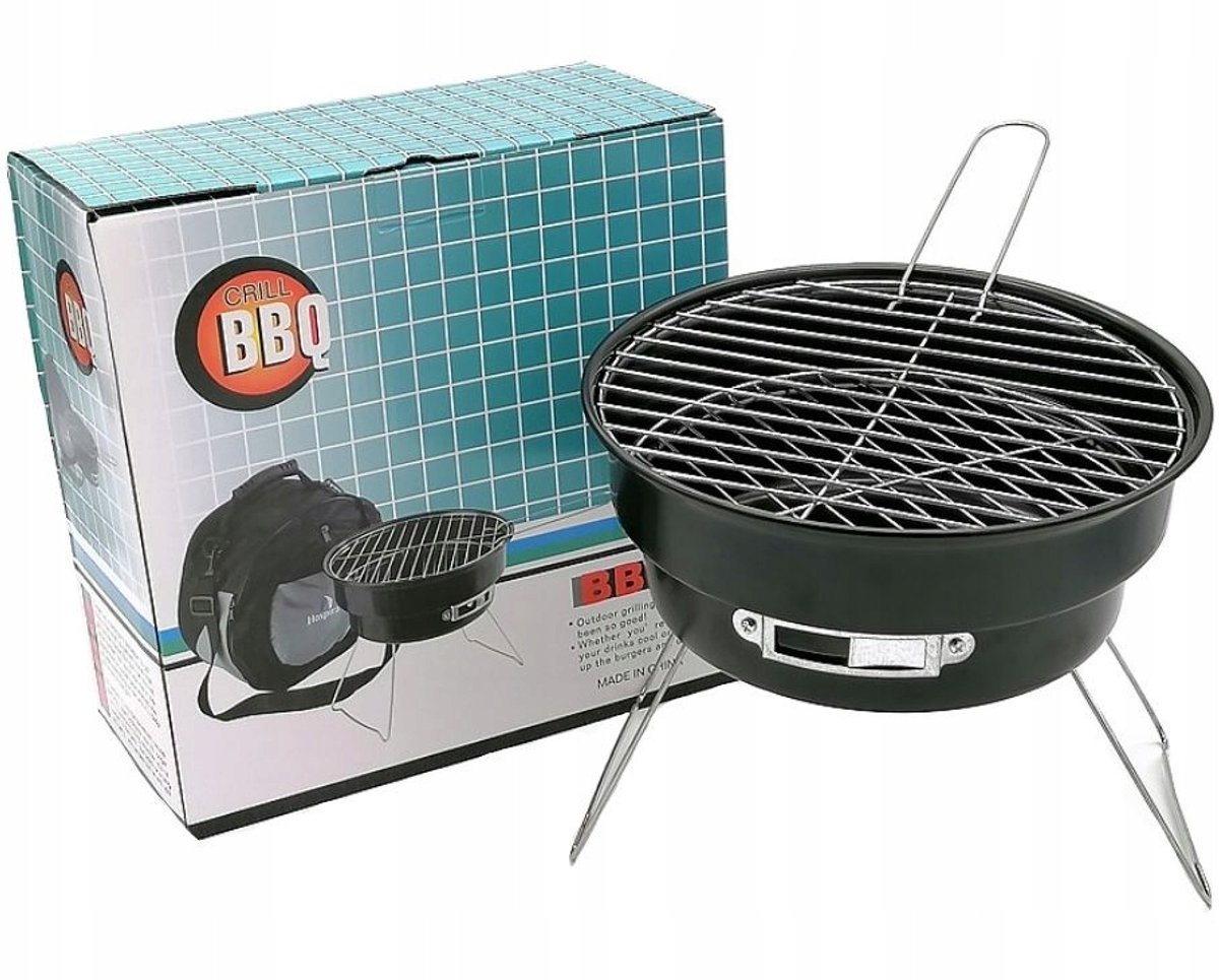 Compacte Draagbare Koolgrill met Thermotas - Ideaal voor Buiten