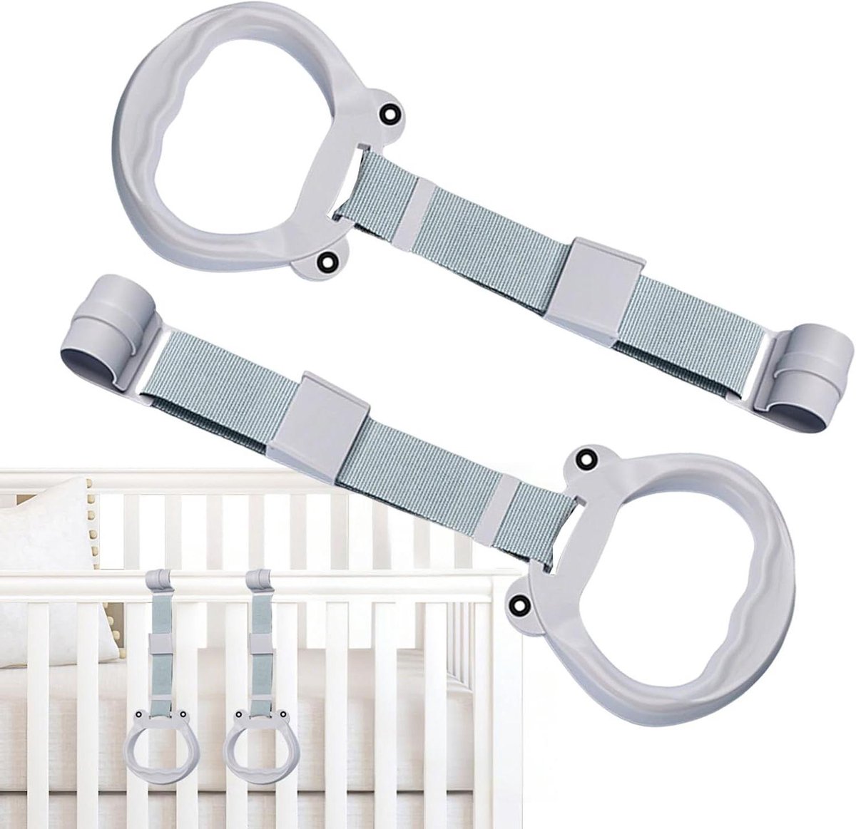 Baby Trekhulp Ringen - Baby Handgrepen Speelpen - Baby Leren Lopen - Veilige Stabiele Grip - 2 stuks - Willekeurige Kleuren