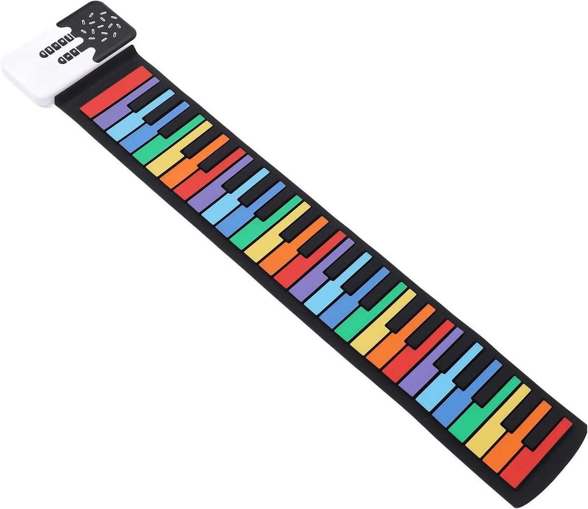 Opvouwbaar Piano Keyboard - Elektronisch Muziekinstrument - Muziek Leren Spelen - 49 Kleurrijke Toetsen - Compact Formaat - Meerkleurig