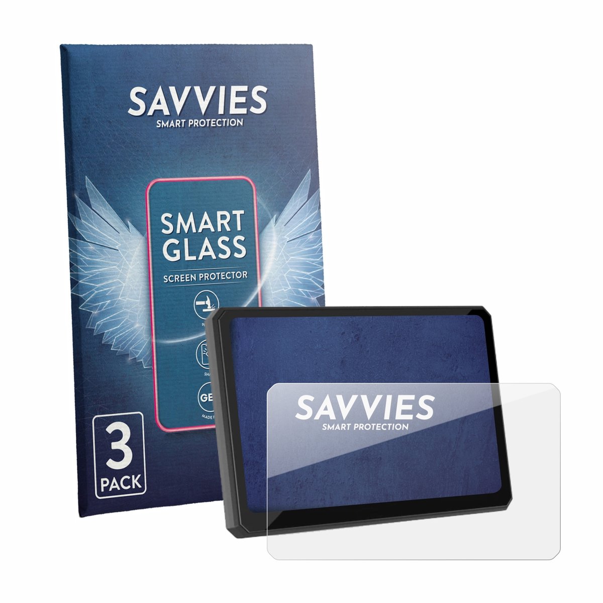 3 Stuks Savvies Screenprotector - geschikt voor Carpuride W702BS Pro 7" - beschermfolie glas transparant