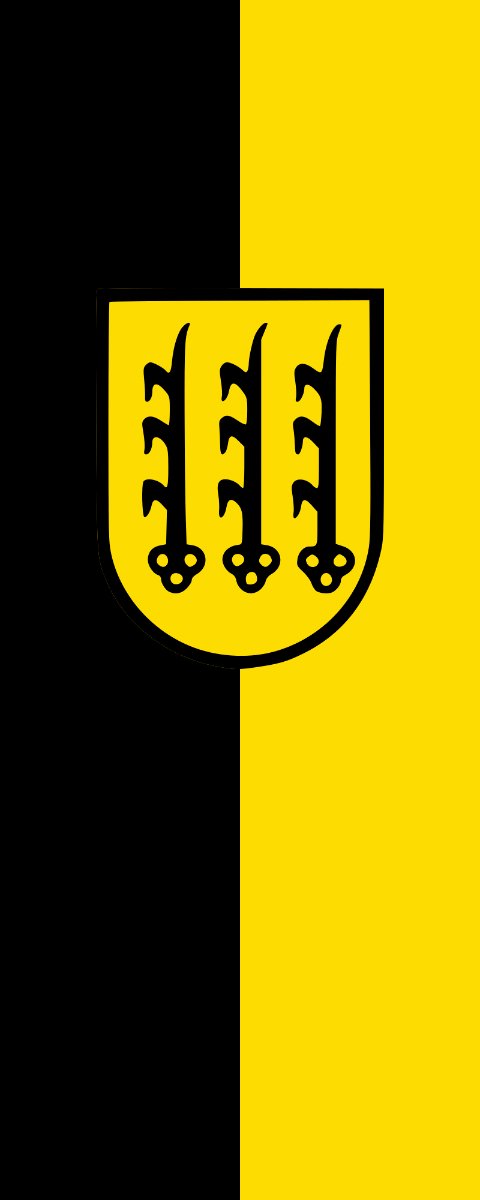Vlag Crailsheim 200x300cm