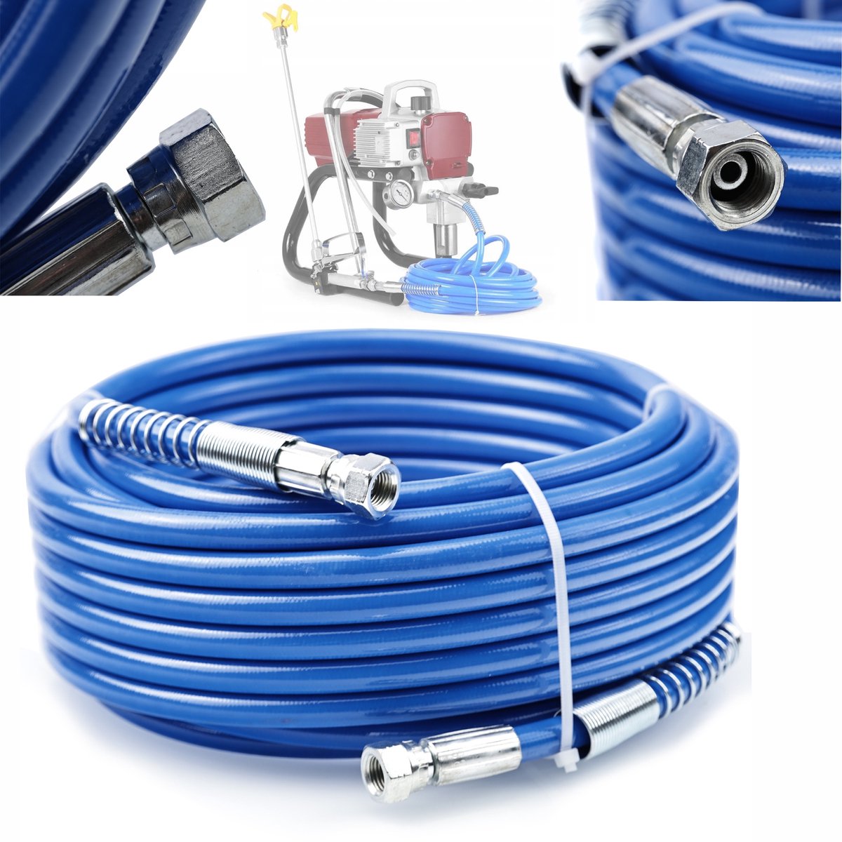 Rosfix Hogedrukslang 13m - TPU met Uretaanschild, Draaibare Aansluitingen - 228 bar, 1/4"" ID