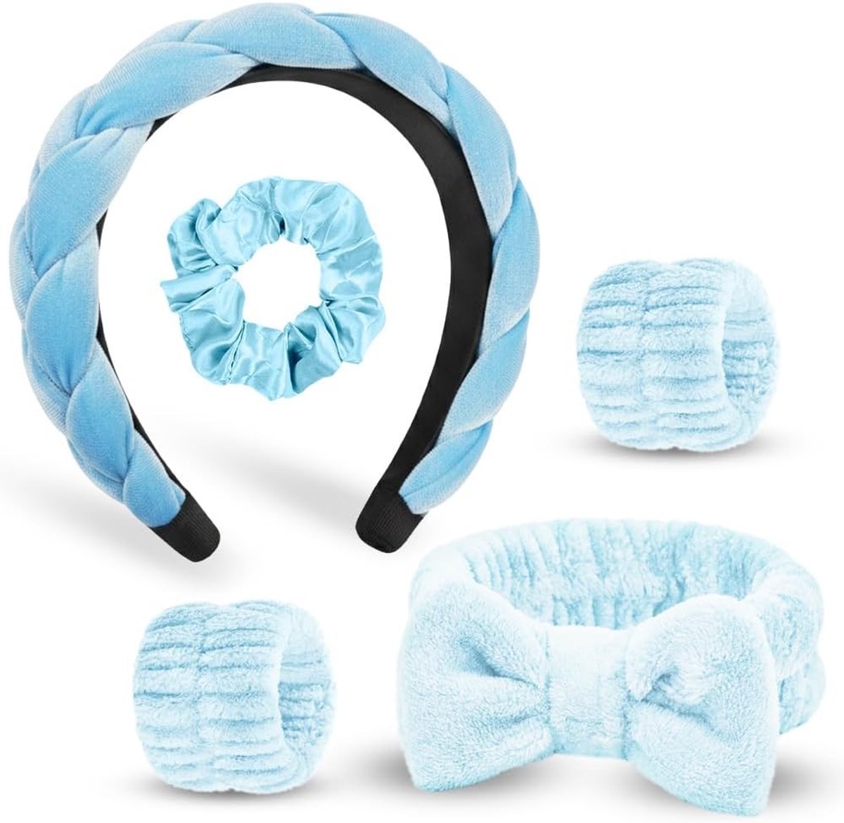 Set van 5 Spa Hoofddoeken voor Gezichtsreiniging, Make-up, en Huidverzorging - Ideaal voor Douche en Schoonheidsroutine