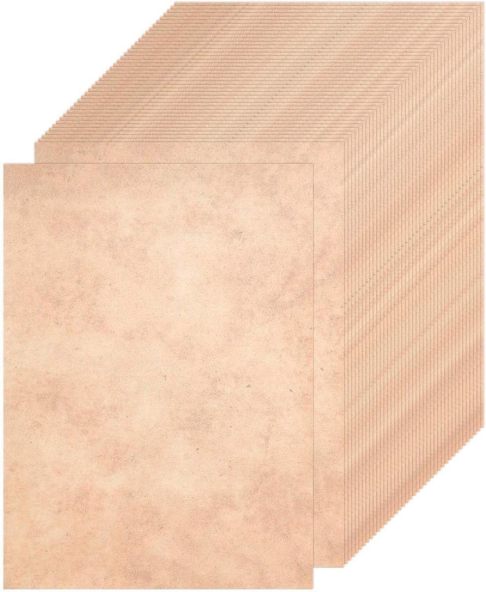 Vintage A4 Briefpapier met 120 Vel, Dubbelzijdig Bedrukt, Perfect voor Certificaten, Uitnodigingen en Liefdesbrieven
