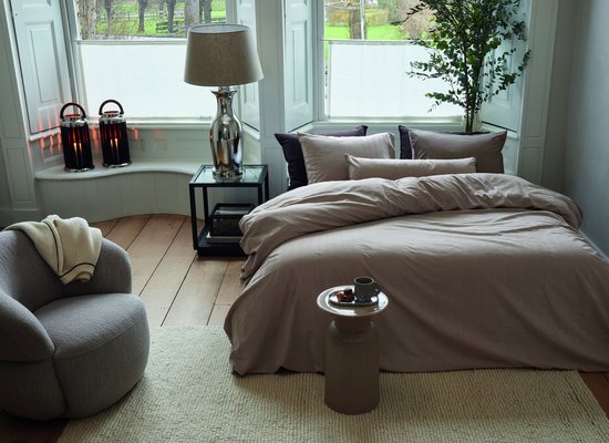 Rivièra Maison Connor dekbedovertrek - Lits-Jumeaux XL - 260 x 200/220 cm - Zand van Riviera Maison — afbeelding 4