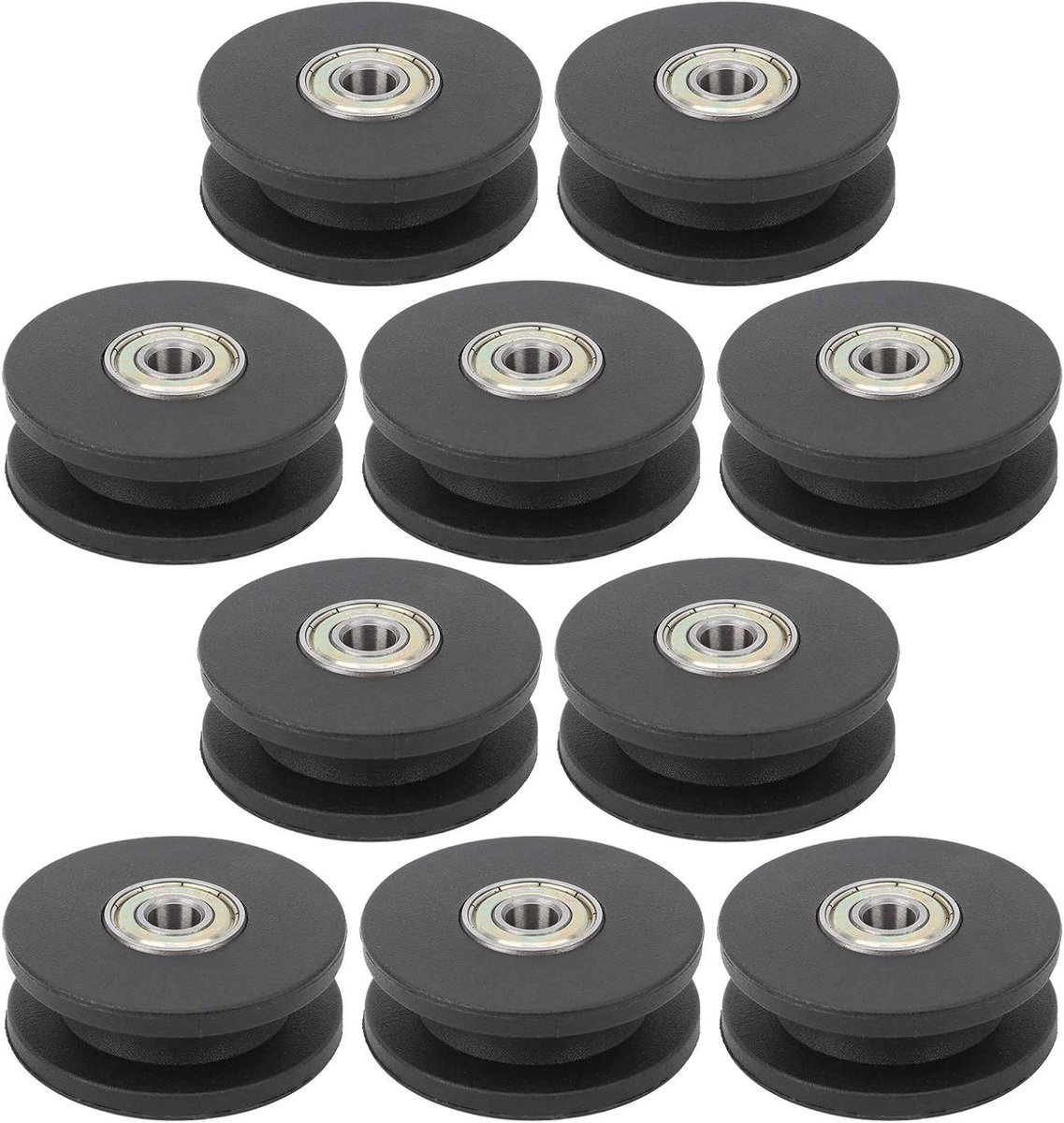 Fitness Katrol Nylon - Krachttraining Wiel Lager - Fitnessapparatuur Onderdeel - Wrijvingsvrij Hoge Veiligheid - 50mm - Zwart