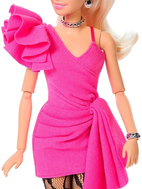 Barbie Deluxe Stijl Pop - Met roze jurk en zwart panties - Modepop van Barbie — afbeelding 5