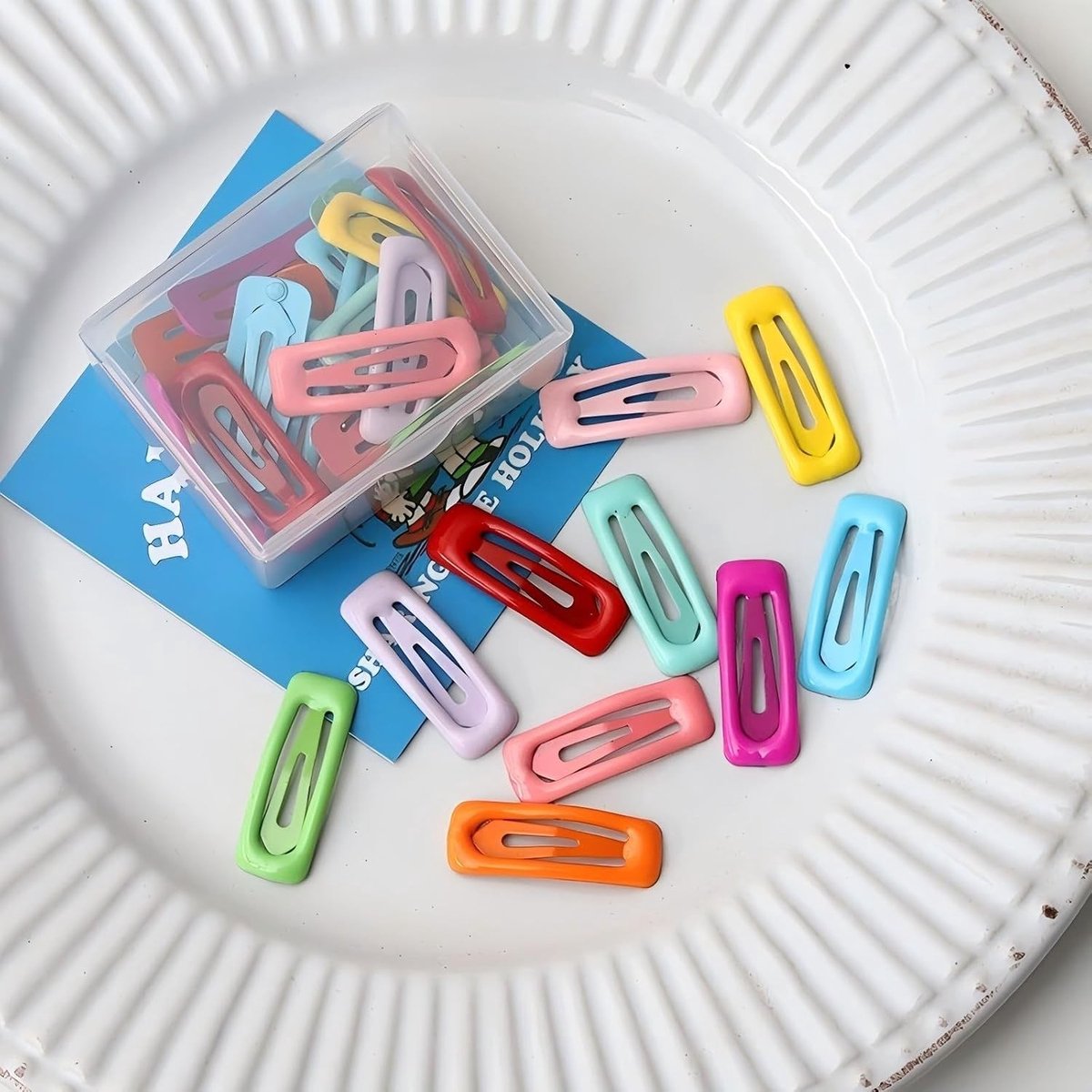 Kleurige Haarspeldjes voor Meisjes - 30 Stuks Mini Haarclips van 3 cm voor Fijn Haar met Opbergdoos - Perfect voor Kinderen