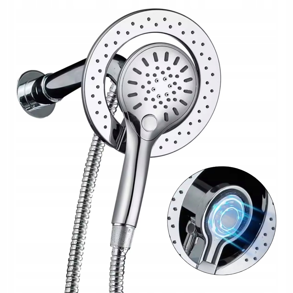 Magnetische Douchekop met Regenfunctie - Chroom